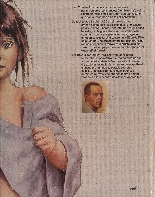 Verso de l'album Paul Cuvelier - L'aventure artistique