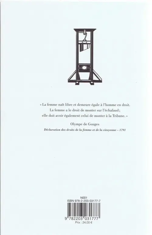 Verso de l'album Olympe de Gouges