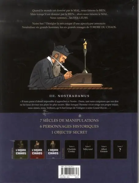Verso de l'album L'Ordre du chaos III Nostradamus