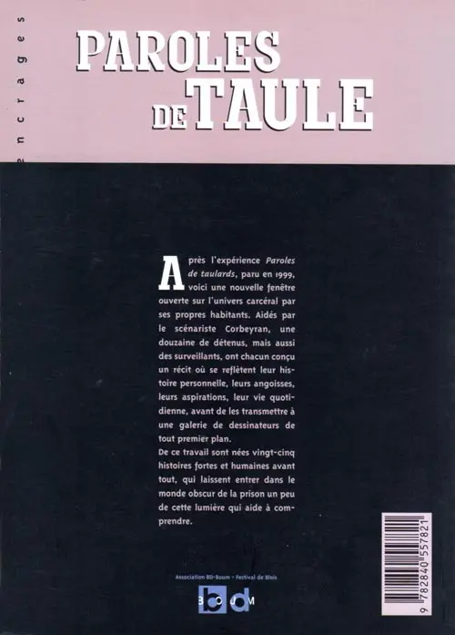 Verso de l'album Paroles de... Tome 2 Paroles de Taule