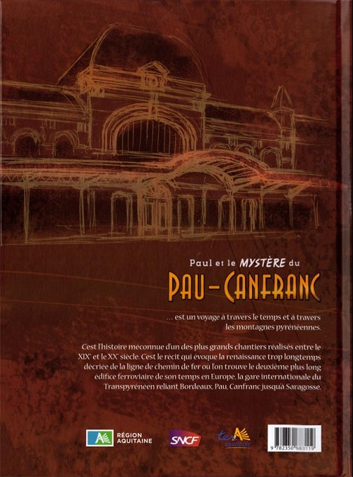 Verso de l'album Paul et le mystère du Pau-Canfranc