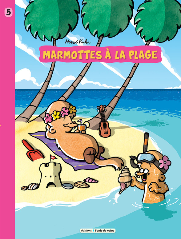 Couverture de l'album Là-haut sur la montagne Tome 5 Marmottes à la plage