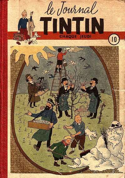 Couverture de l'album Tintin Tome 10 Tintin album du journal (n° 154 à 170)
