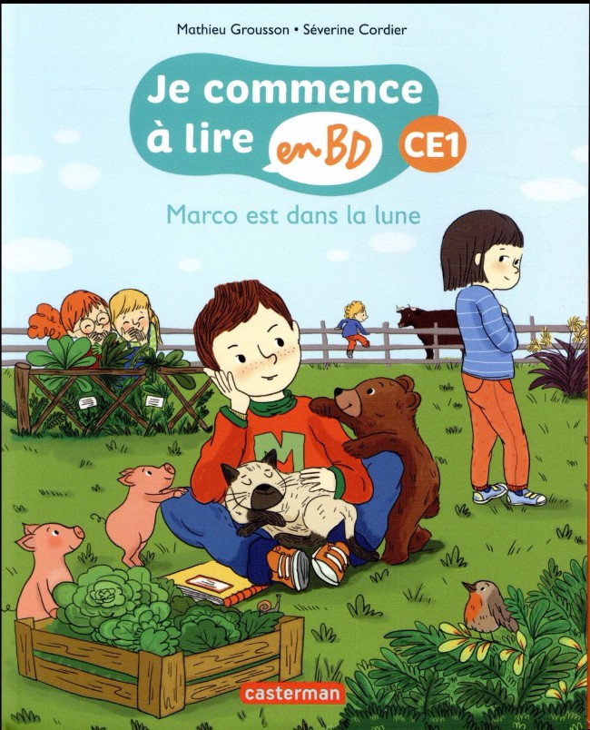 Couverture de l'album Je commence à lire en BD CE1 Tome 2 Marco est dans la Lune