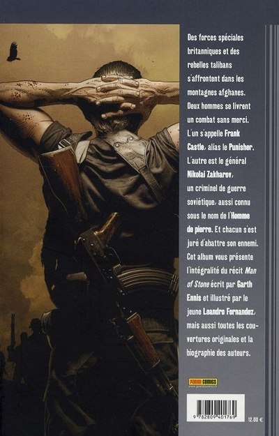 Verso de l'album Punisher Tome 9 L'homme de pierre