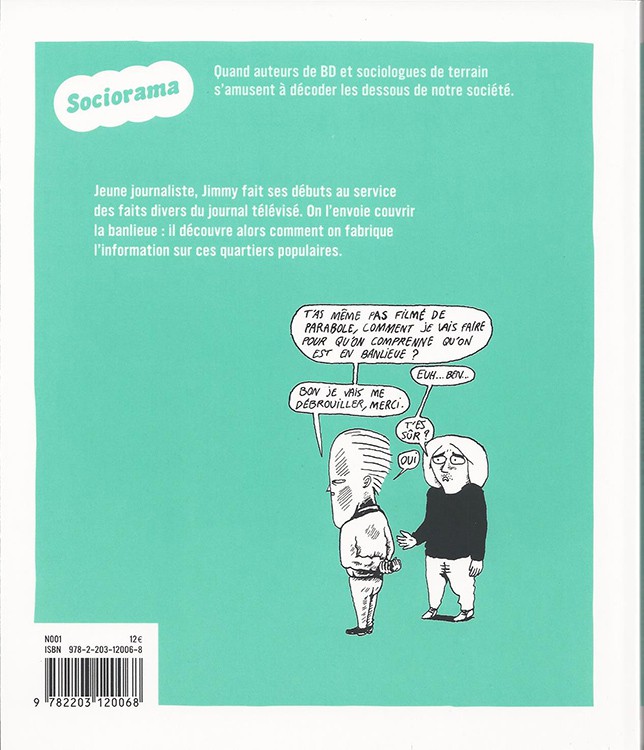 Verso de l'album Sociorama La banlieue du 20 heures