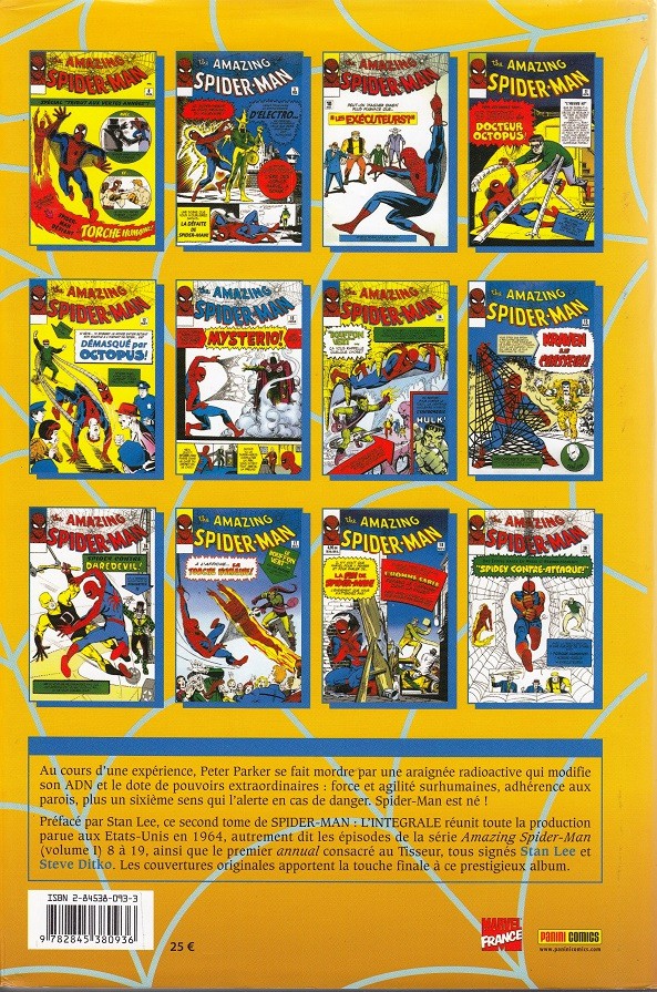 Verso de l'album Spider-Man - L'Intégrale Tome 2 1964