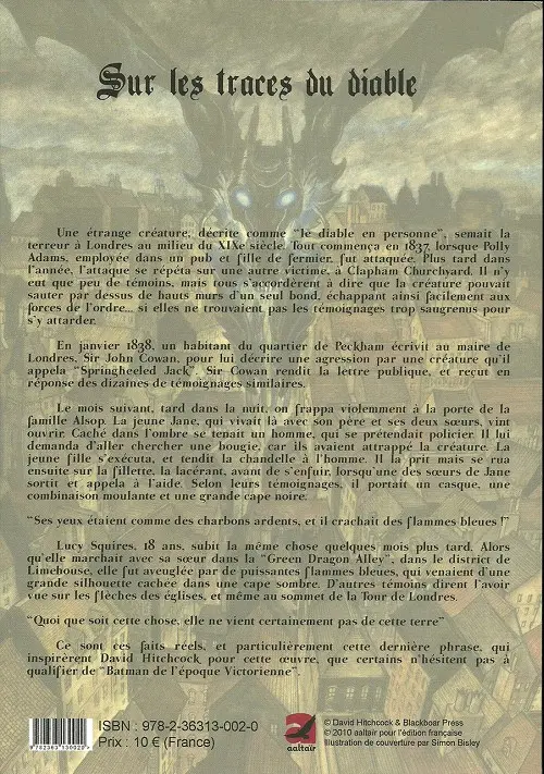 Verso de l'album Springheeled Jack