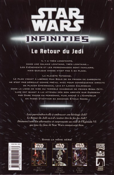 Verso de l'album Star Wars - Infinities Tome 3 Le retour du Jedi