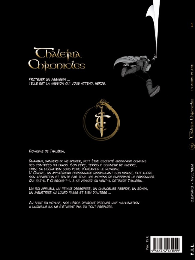 Verso de l'album Thaléria Chronicles Tome 1 L'ombre plane