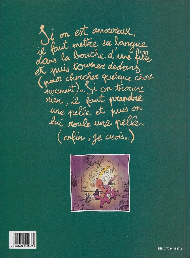 Verso de l'album Titeuf Tome 2 L'amour, c'est pô propre...