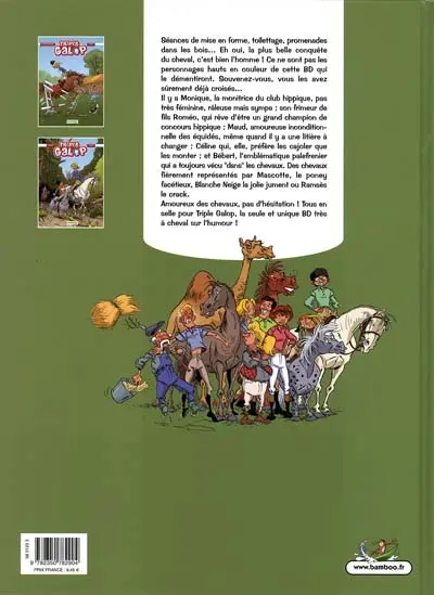 Verso de l'album Triple galop Tome 2