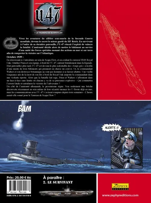 Verso de l'album U.47 Tome 1 Le Taureau de Scapa Flow