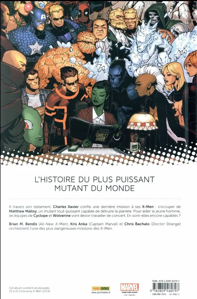 Verso de l'album Uncanny X-Men Tome 5 Le Mutant Oméga