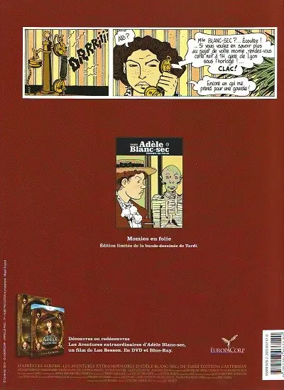 Verso de l'album Les Aventures Extraordinaires d'Adèle Blanc-Sec Tome 4 Momies en Folie