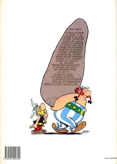 Verso de l'album Astérix Tome 10 Astérix Légionnaire