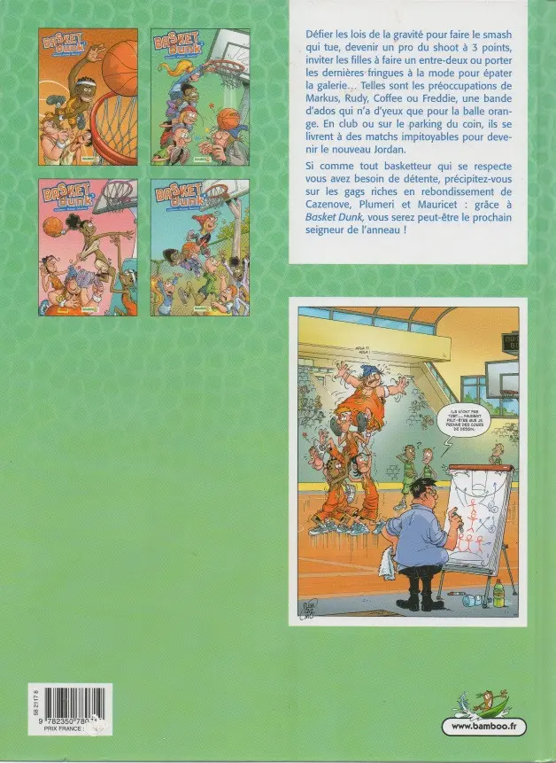 Verso de l'album Basket dunk Tome 2