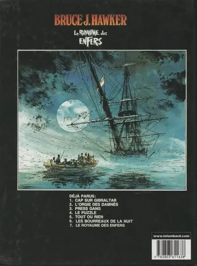 Verso de l'album Bruce J. Hawker Tome 7 Le royaume des enfers