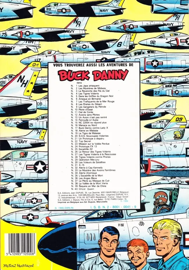 Verso de l'album Buck Danny Tome 4 Tigres Volants