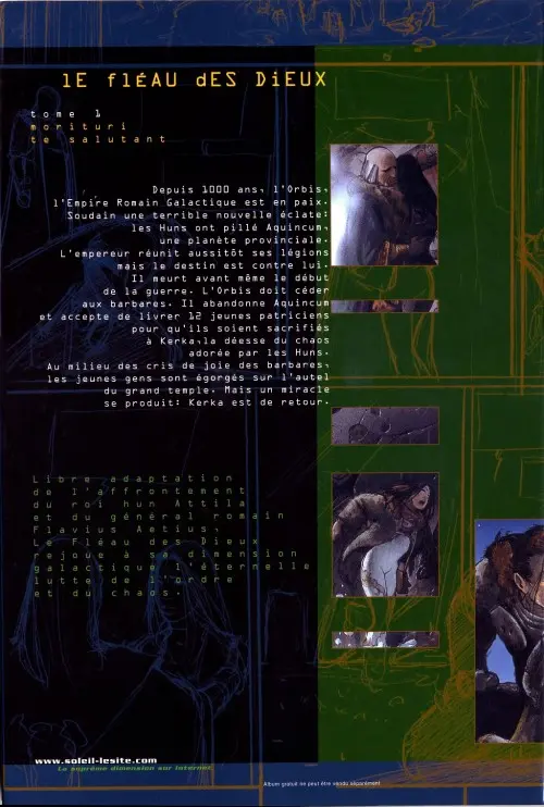 Verso de l'album Le Fléau des dieux Tome 1 Morituri te salutant