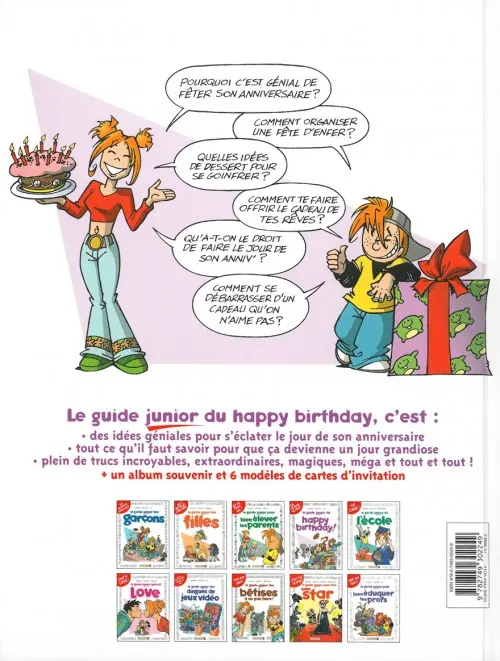 Verso de l'album Les guides junior Tome 4 Le guide junior du happy birthday