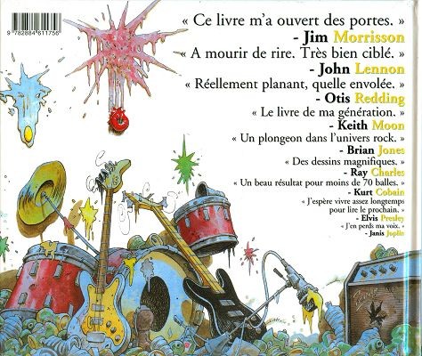 Verso de l'album de A à Z Le Petit Dico Illustré des Rockers