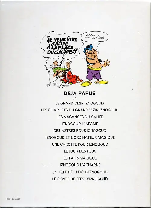 Verso de l'album Iznogoud Tome 10 Iznogoud, l'acharné