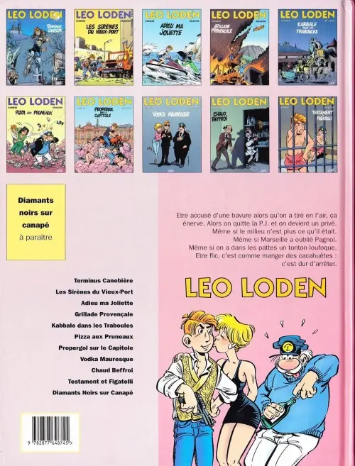 Verso de l'album Léo Loden Tome 6 Pizza aux pruneaux