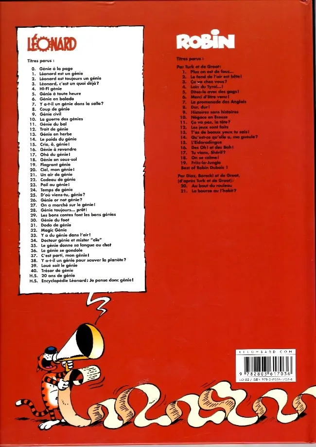Verso de l'album Léonard Tome 5 Génie à toute heure