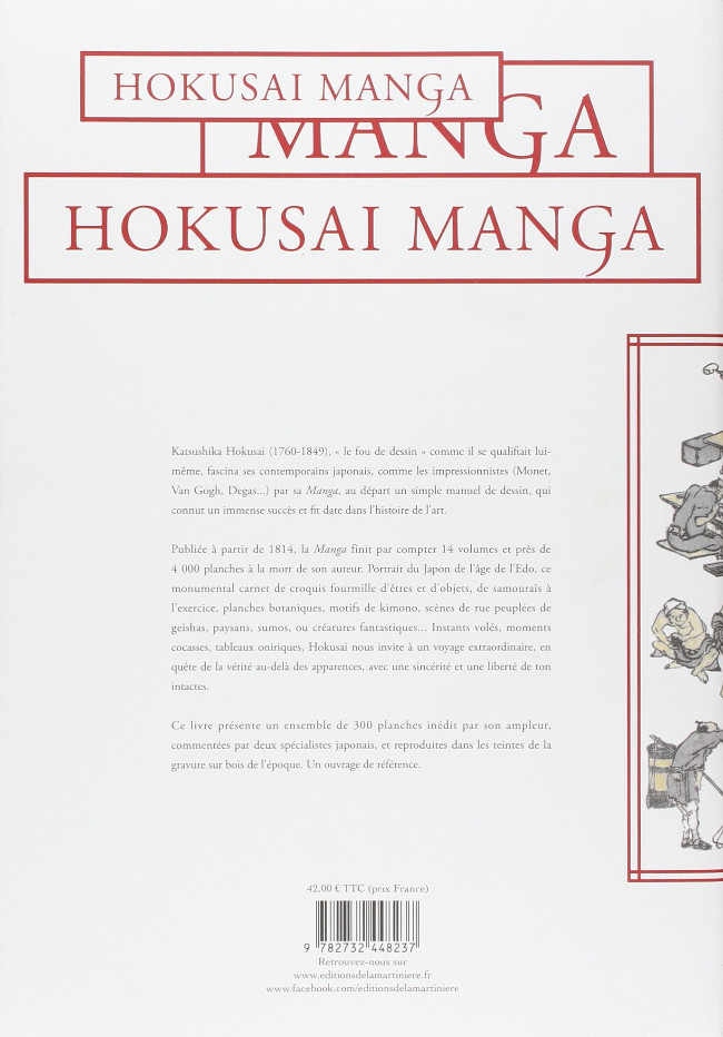 Verso de l'album Hokusaï Manga - Carnets de croquis de Katsushika Hokusaï