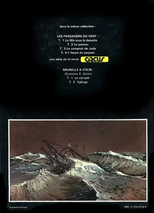 Verso de l'album Les Passagers du vent Tome 1 La fille sous la dunette