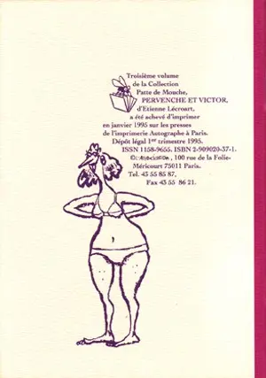 Verso de l'album Pervenche et Victor