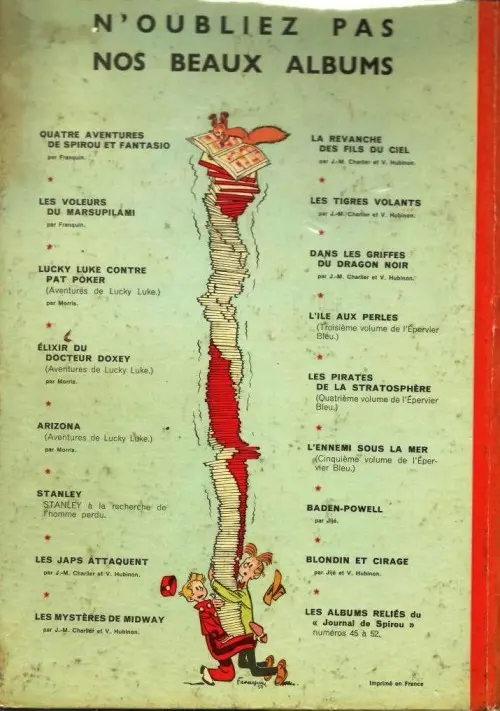 Verso de l'album Spirou et Fantasio Tome 2 Il y a un sorcier à Champignac