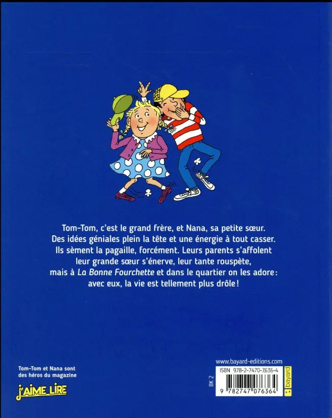 Verso de l'album Tom-Tom et Nana Tome 3 Tom-Tom, le roi de la tambouille