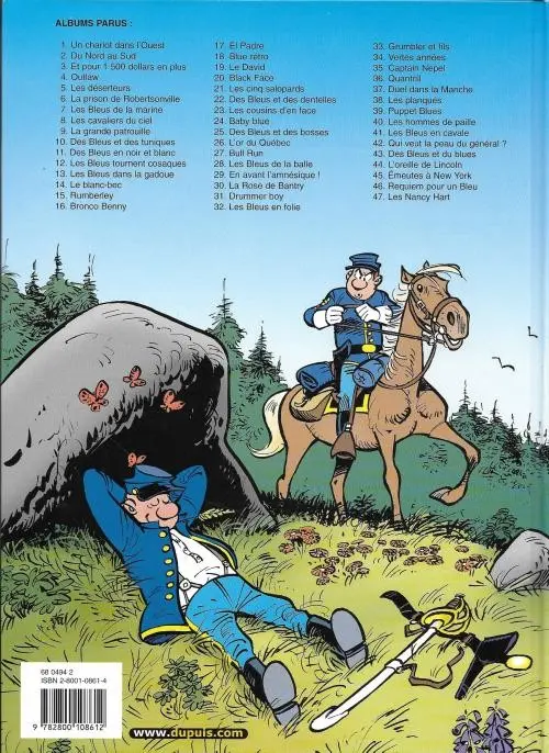 Verso de l'album Les Tuniques Bleues Tome 4 Outlaw