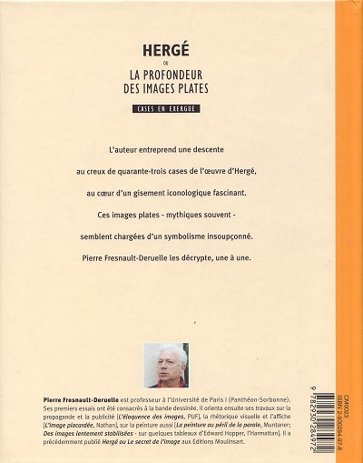 Verso de l'album Hergé ou la profondeur des images plates
