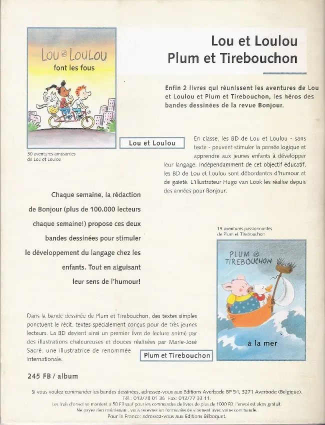 Verso de l'album L'A.B.C. de la B.D.