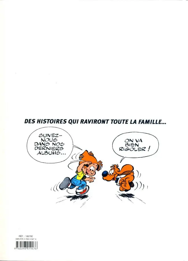 Verso de l'album Boule & Bill Tome 31 Graine de cocker