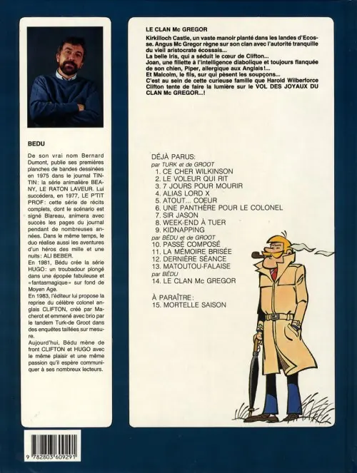 Verso de l'album Clifton Tome 14 Le clan Mc Gregor