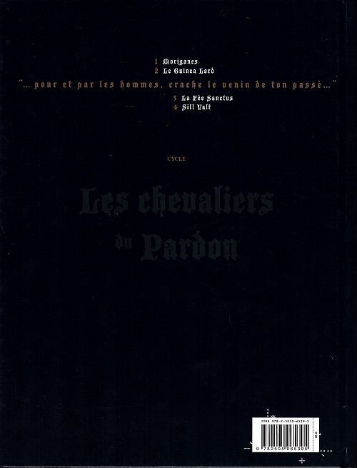 Verso de l'album Complainte des Landes perdues Les Chevaliers du Pardon