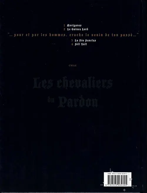Verso de l'album Complainte des Landes perdues Moriganes - Le Guinea Lord - La Fée Sanctus - Sill Valt