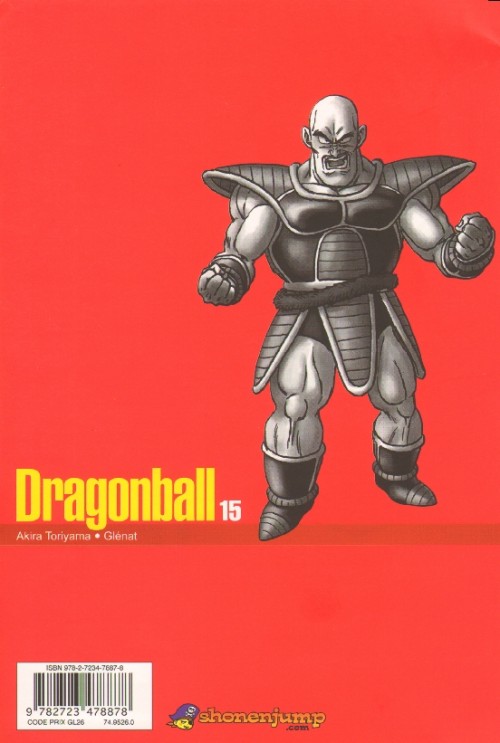 Verso de l'album Dragon Ball 15