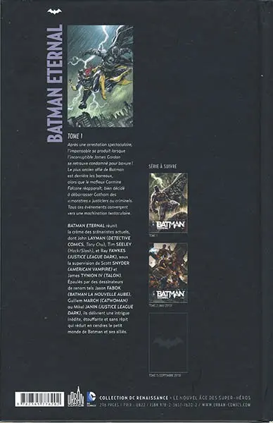 Verso de l'album Batman Eternal Tome 1