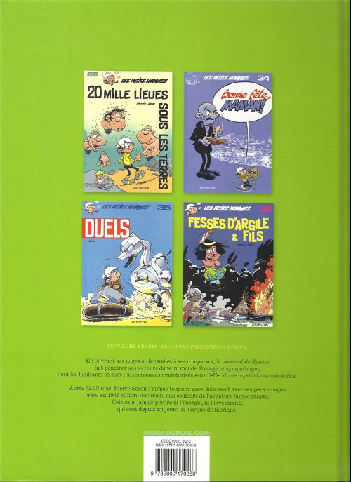Verso de l'album Les Petits hommes Intégrale 1996-1999