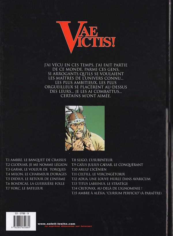 Verso de l'album Vae Victis ! Tome 14 Critovax, au-delà de l'ignominie !
