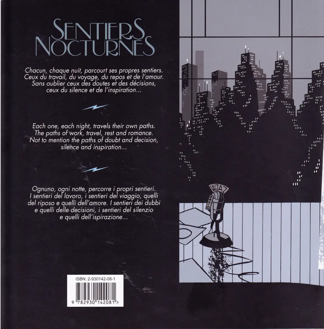 Verso de l'album Sentiers nocturnes