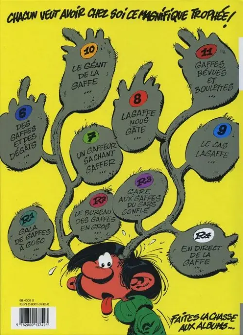 Verso de l'album Gaston Tome 12 Le gang des gaffeurs