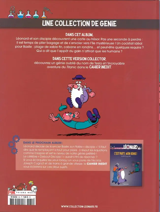 Verso de l'album La Collection Léonard Tome 39 Trésor de génie