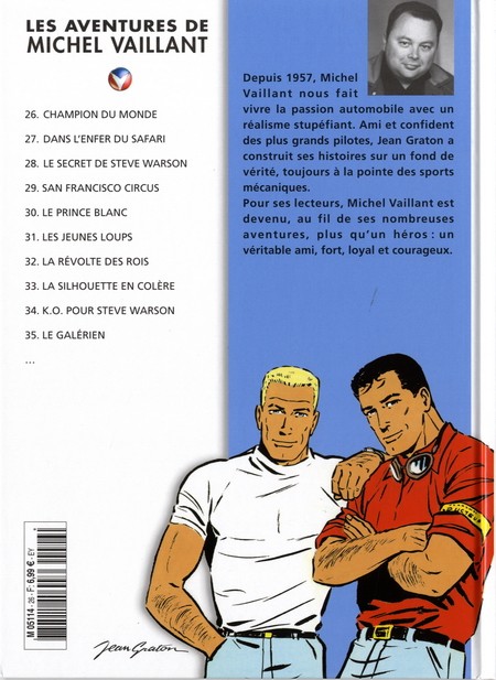 Verso de l'album Michel Vaillant La Collection Tome 26 Champion du monde