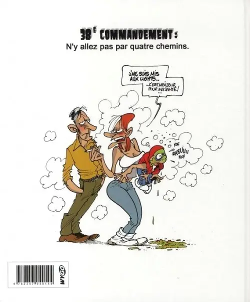 Verso de l'album Les 40 commandements Les 40 commandements du fumeur